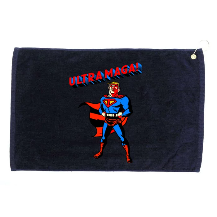 Ultra MAGA Superhero Parody Trump 2024 Anti Biden Grommeted Golf Towel