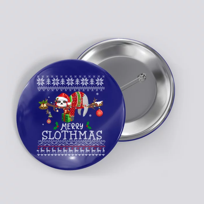 Ugly Merry Slothmas Gift Christmas Pajama For Sloth Lovers Great Gift Button