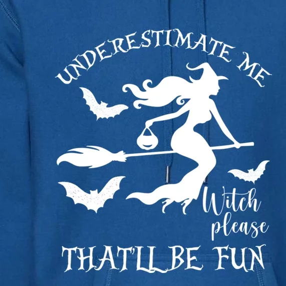 Underestimate Me Thatll Be Fun Gift Witch Please Halloween Gift Premium Hoodie