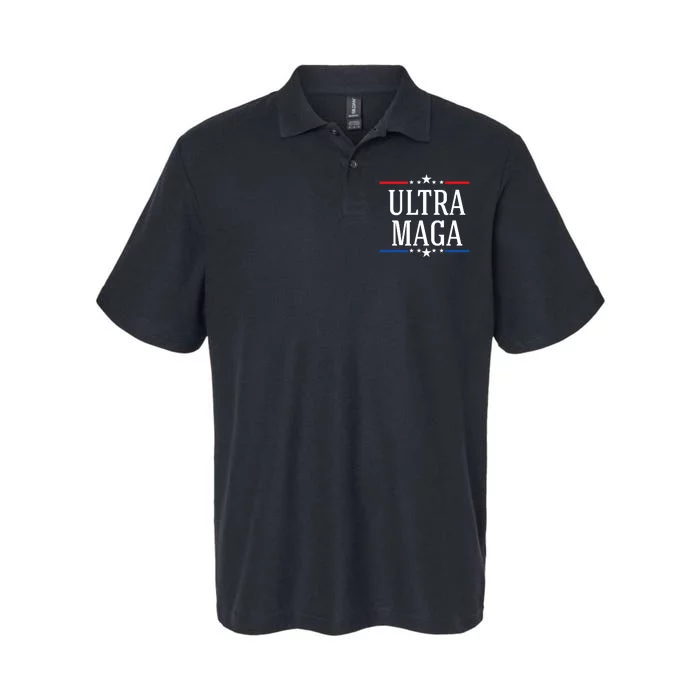 Ultra Maga Typography Softstyle Adult Sport Polo