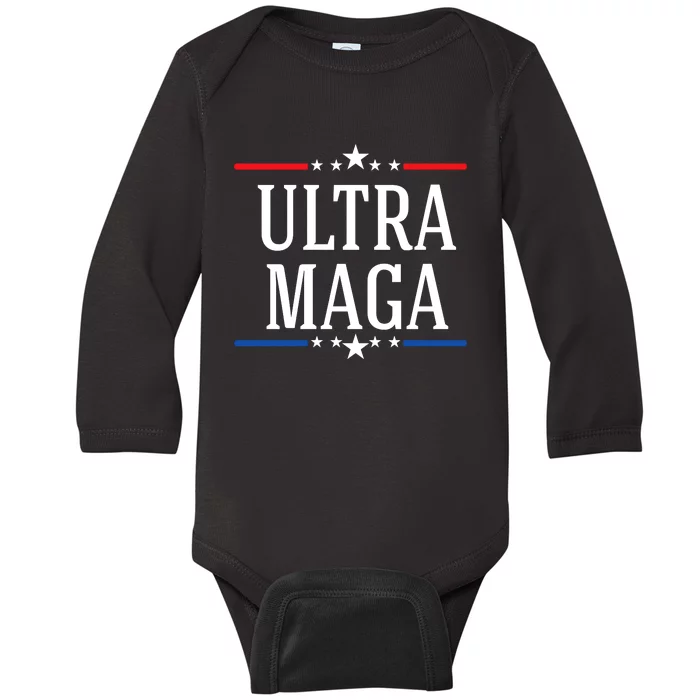 Ultra Maga Typography Baby Long Sleeve Bodysuit