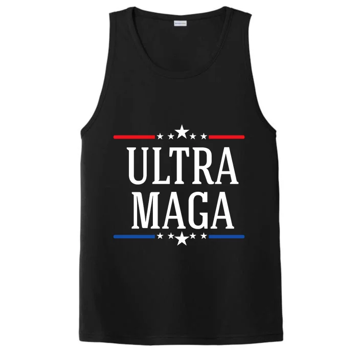 Ultra Maga Typography Performance Tank