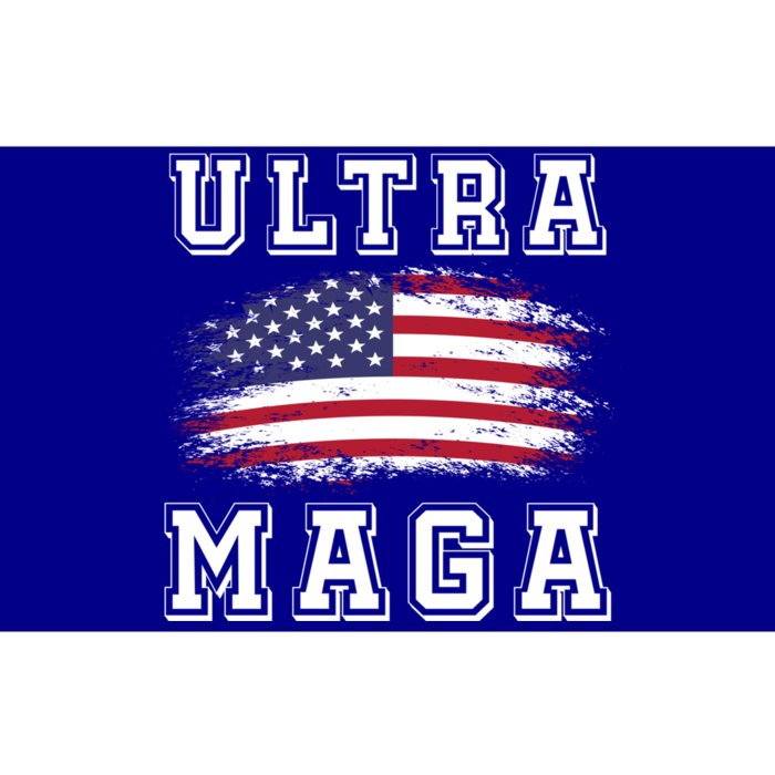 Ultra Maga Trump Vintage American 4th Of July Trump 2024 Funny Gift Bumper Sticker