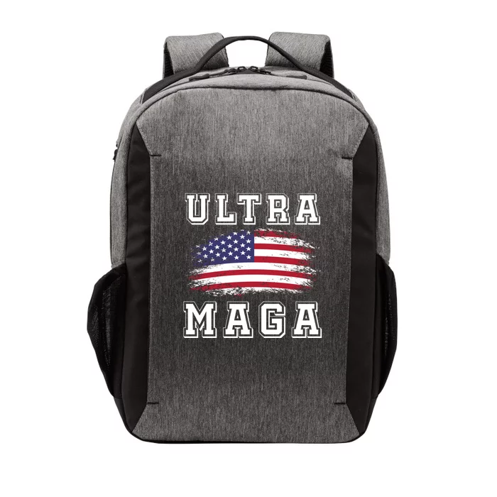 Ultra Maga Trump Vintage American 4th Of July Trump 2024 Funny Gift Vector Backpack