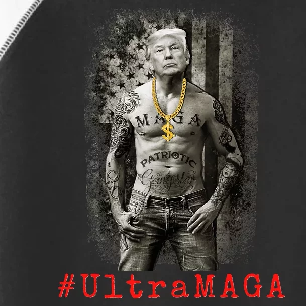 Ultra MAGA Trump The Great MAGA King Funny Gangster Toddler Fine Jersey T-Shirt