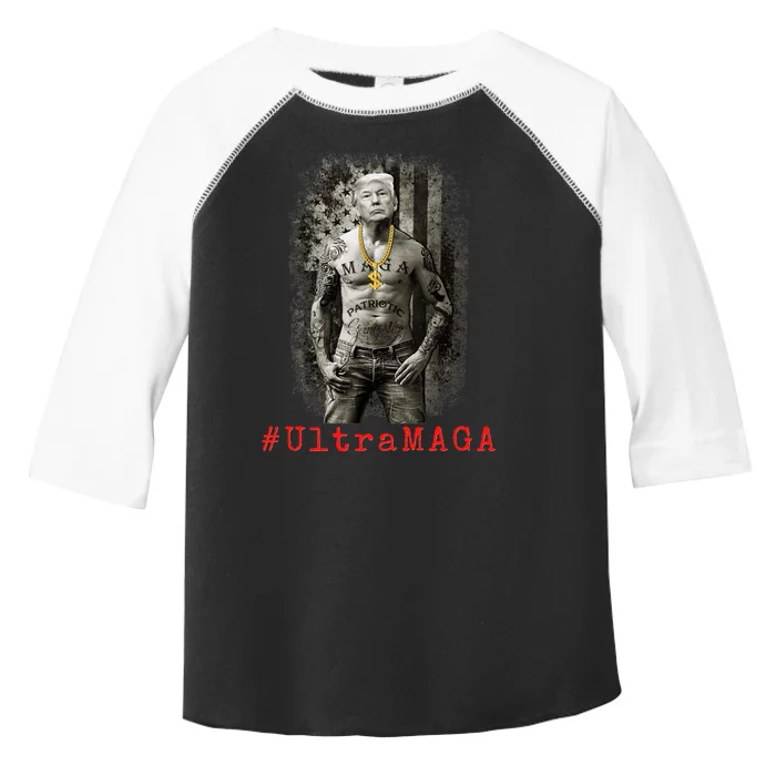 Ultra MAGA Trump The Great MAGA King Funny Gangster Toddler Fine Jersey T-Shirt