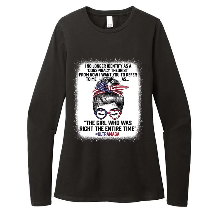 Ultra Maga Trump Was Right Entire Time Bleached Meaningful Gift Womens CVC Long Sleeve Shirt