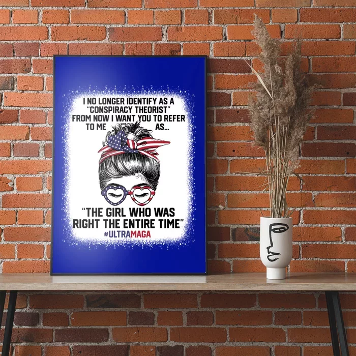 Ultra Maga Trump Was Right Entire Time Bleached Meaningful Gift Poster