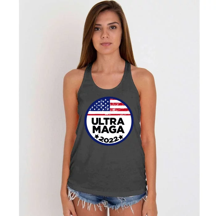 Ultra Maga Trump 2024: The Republican Revival Women's Knotted Racerback Tank