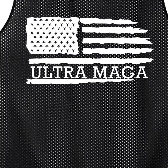 Ultra Maga: Trump 2024 Republican Revival Mesh Reversible Basketball Jersey Tank