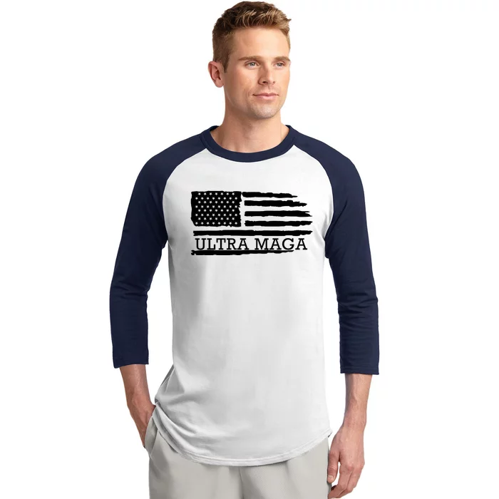 Ultra Maga: Trump 2024 Republican Revival Baseball Sleeve Shirt