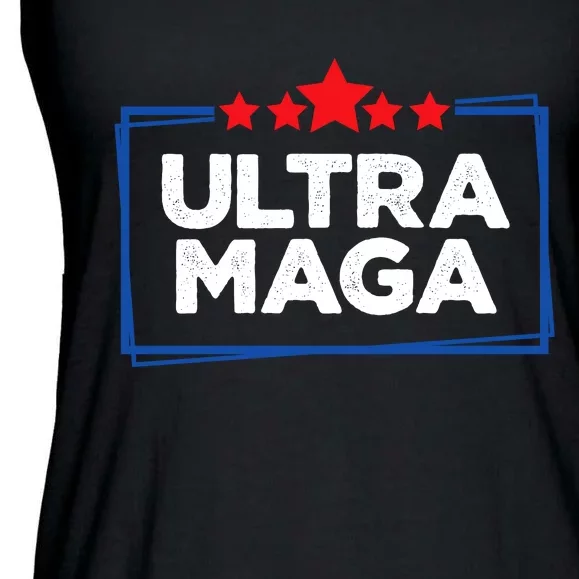 Ultra Maga: Trump 2024 Uniting Republicans Ladies Essential Flowy Tank