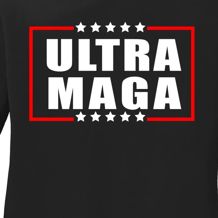 Ultra Maga: Trump 2024 Republican Resurgence Ladies Long Sleeve Shirt