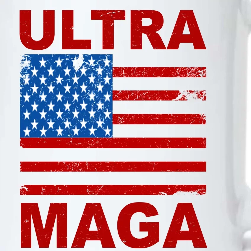 Ultra Maga Trump USA Flag Black Color Changing Mug