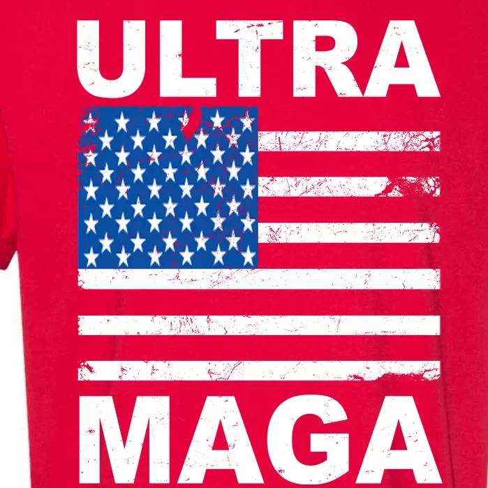 Ultra Maga Trump USA Flag Garment-Dyed Heavyweight T-Shirt