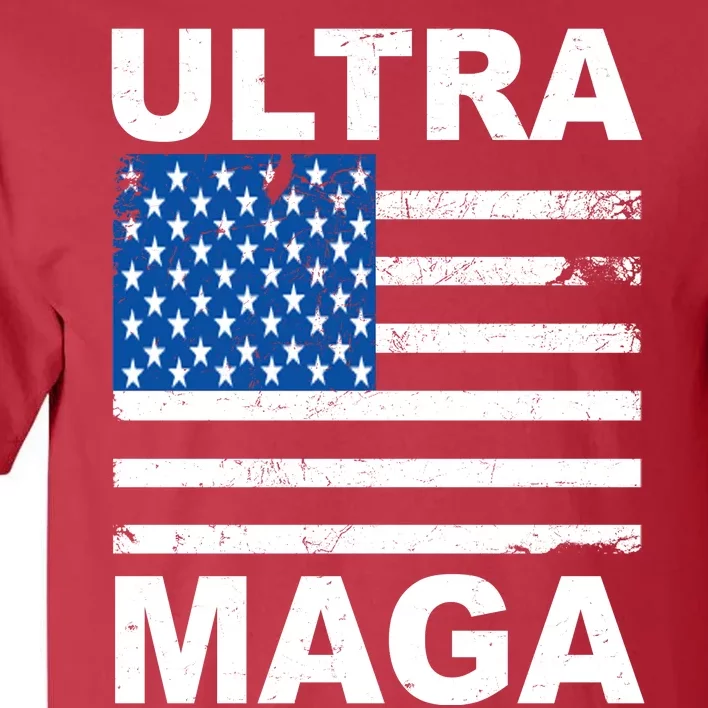 Ultra Maga Trump USA Flag Tall T-Shirt