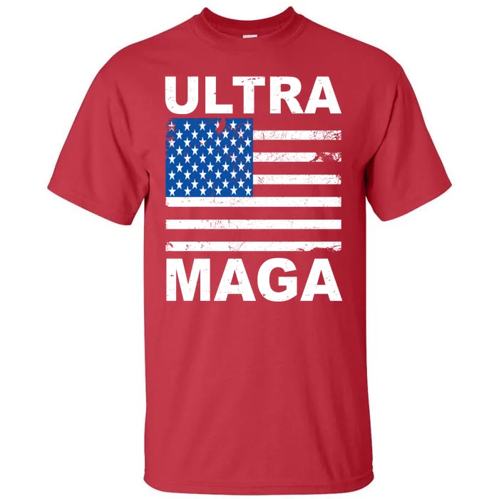 Ultra Maga Trump USA Flag Tall T-Shirt