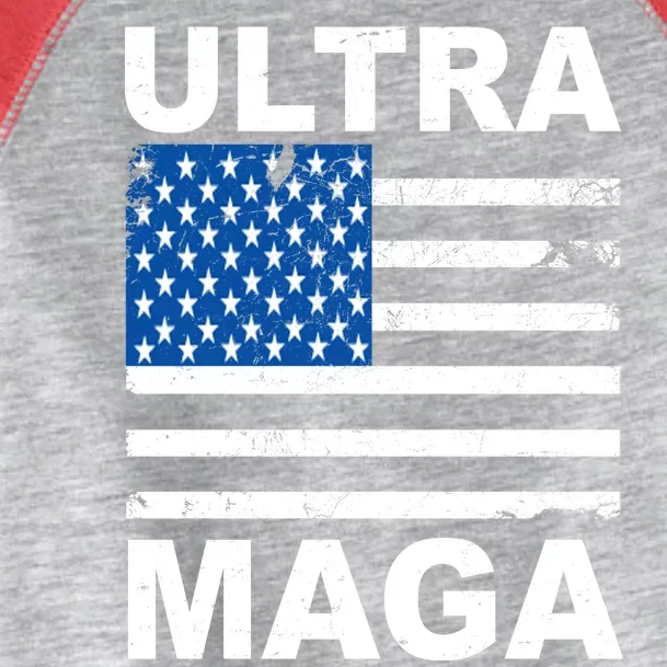 Ultra Maga Trump USA Flag Toddler Fine Jersey T-Shirt