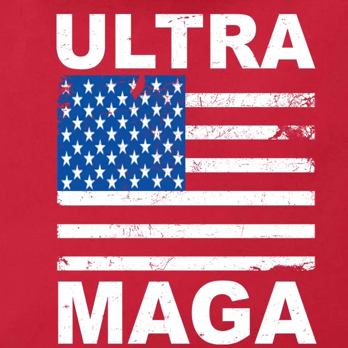 Ultra Maga Trump USA Flag Zip Tote Bag