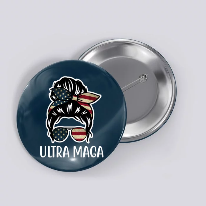 Ultra Maga Usa Female Bun Button