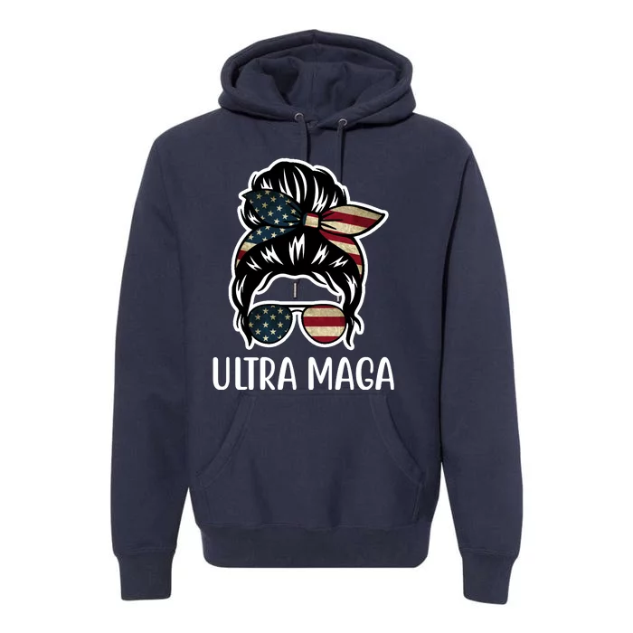 Ultra Maga Usa Female Bun Premium Hoodie