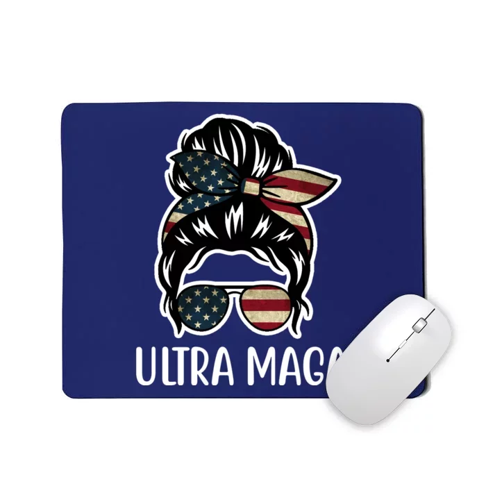 Ultra Maga Usa Female Bun Mousepad