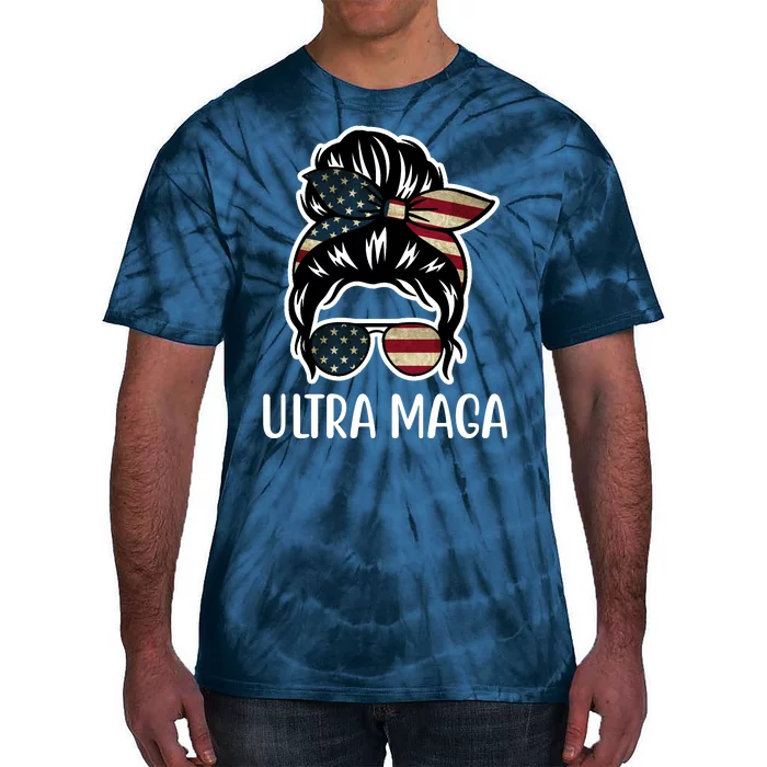 Ultra Maga Usa Female Bun Tie-Dye T-Shirt