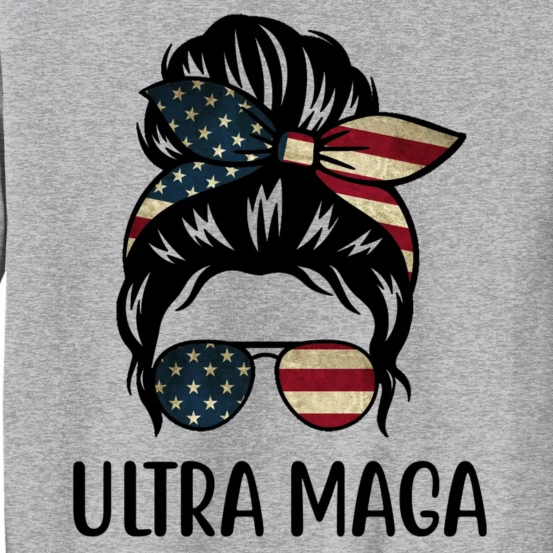 Ultra Maga Usa Female Bun Sweatshirt