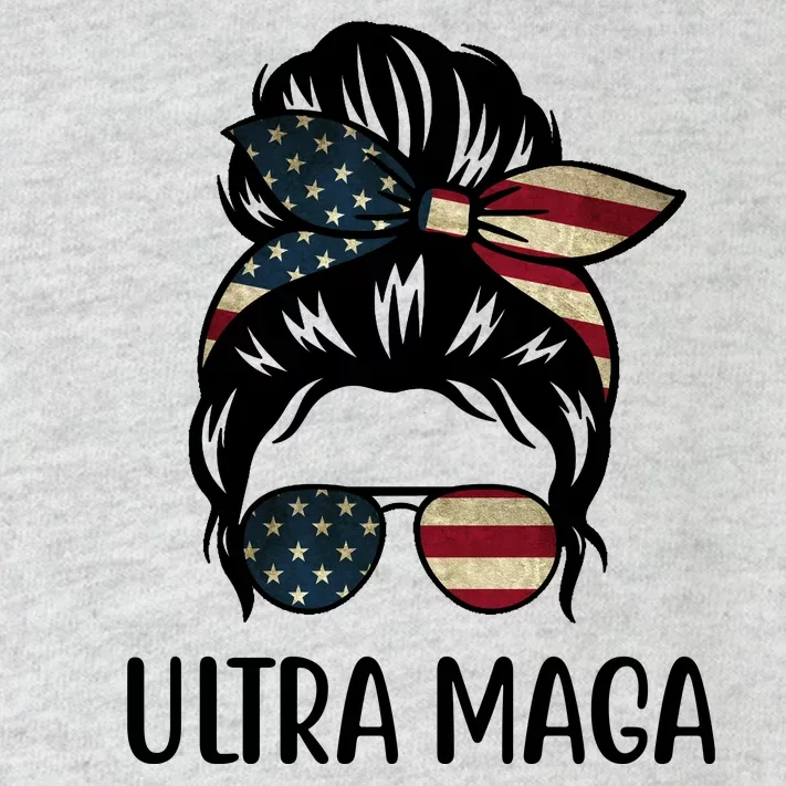 Ultra Maga Usa Female Bun Toddler Long Sleeve Shirt