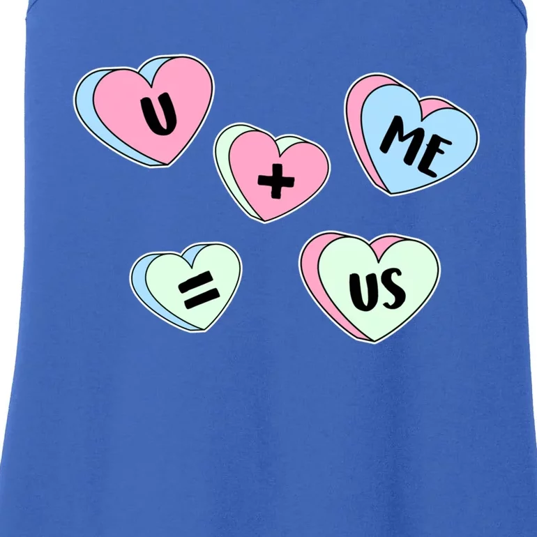 U + Me = Us Valentines Day Candy Gift Ladies Essential Tank