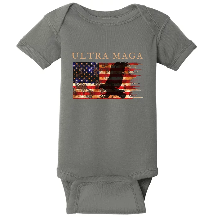 Ultra Maga Conservative Anti Biden Baby Bodysuit