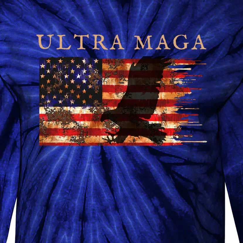 Ultra Maga Conservative Anti Biden Tie-Dye Long Sleeve Shirt