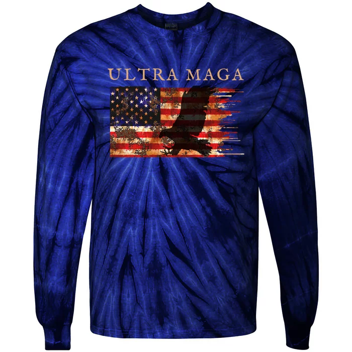 Ultra Maga Conservative Anti Biden Tie-Dye Long Sleeve Shirt