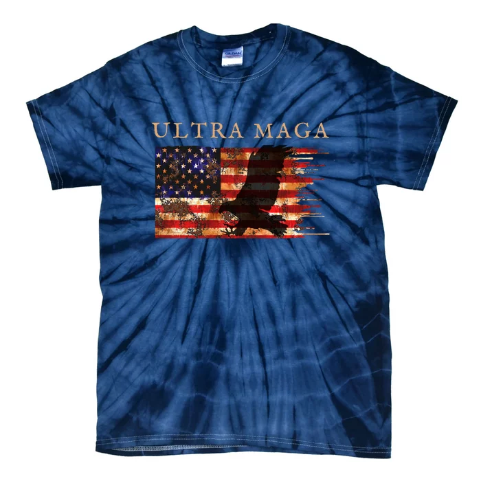 Ultra Maga Conservative Anti Biden Tie-Dye T-Shirt