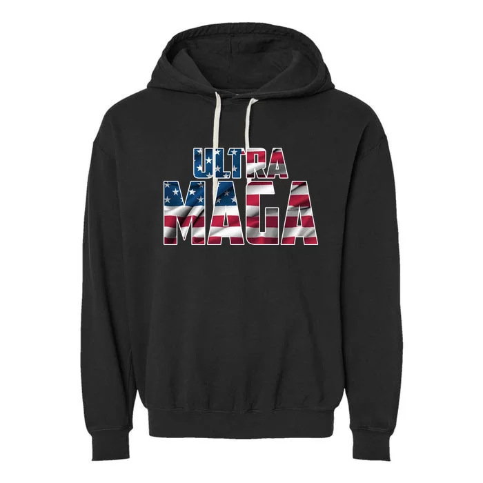 Ultra Maga USA Logo Garment-Dyed Fleece Hoodie