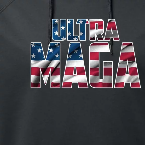 Ultra Maga USA Logo Performance Fleece Hoodie