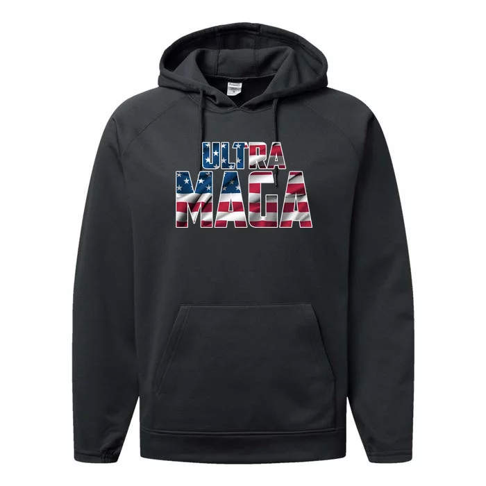 Ultra Maga USA Logo Performance Fleece Hoodie