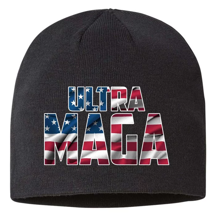 Ultra Maga USA Logo 8 1/2in Sustainable Knit Beanie