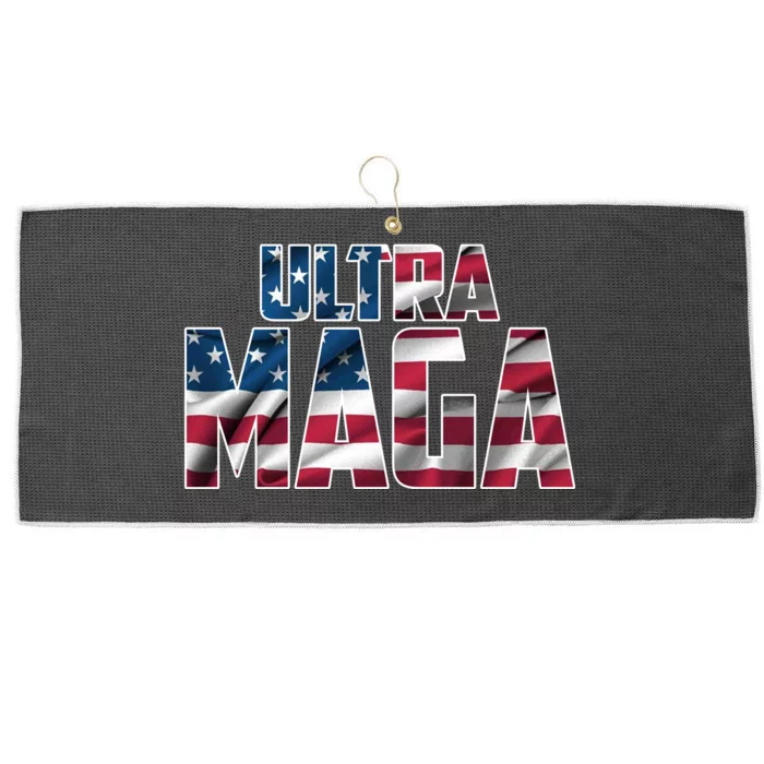 Ultra Maga USA Logo Large Microfiber Waffle Golf Towel