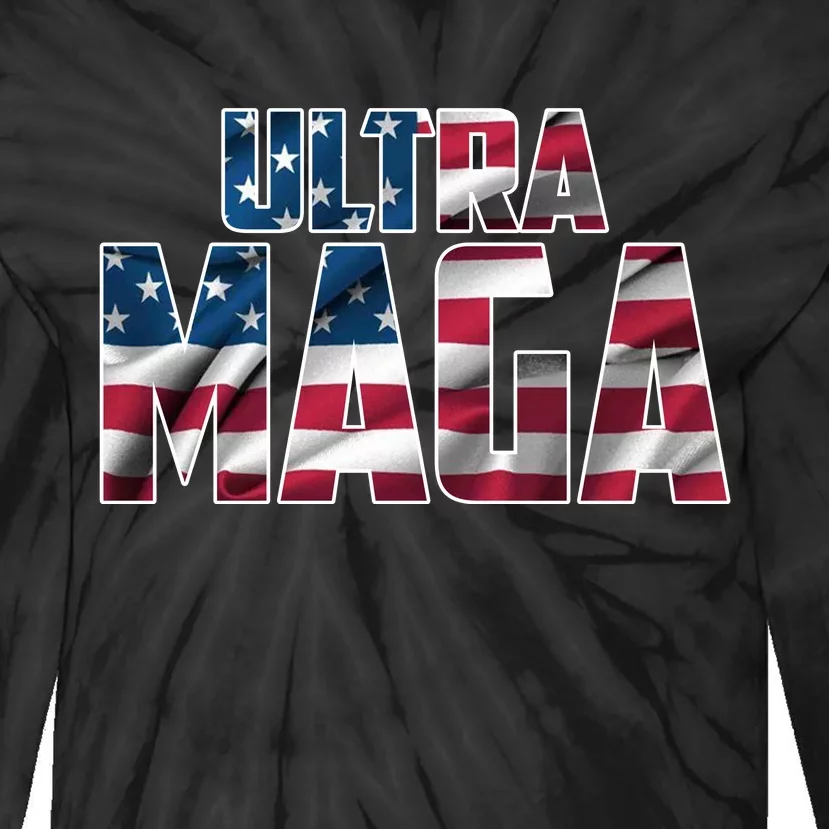 Ultra Maga USA Logo Tie-Dye Long Sleeve Shirt