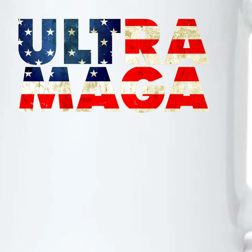 Ultra Maga USA American Flag Black Color Changing Mug