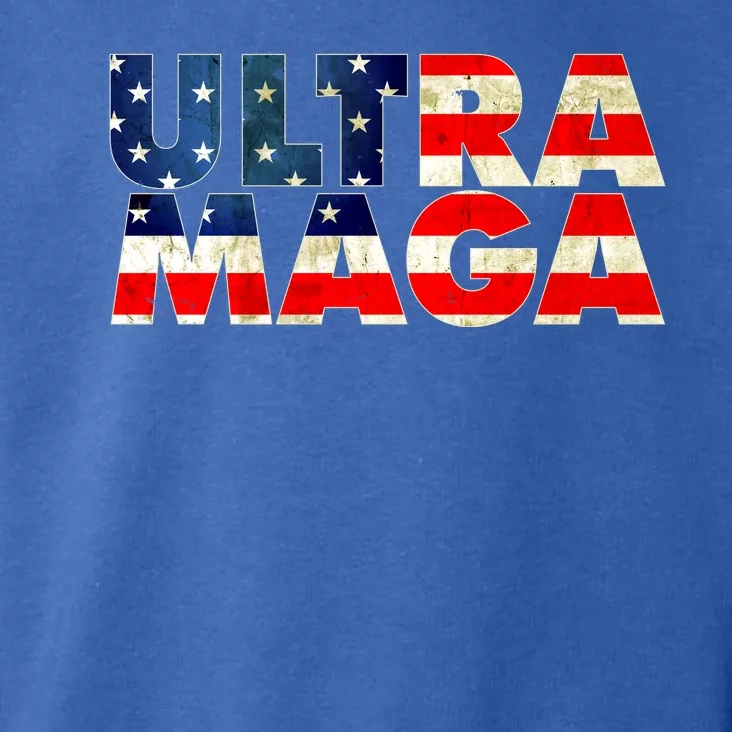 Ultra Maga USA American Flag Toddler Hoodie