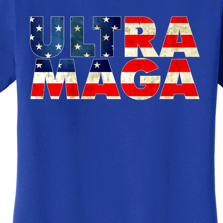 Ultra Maga USA American Flag Women's T-Shirt