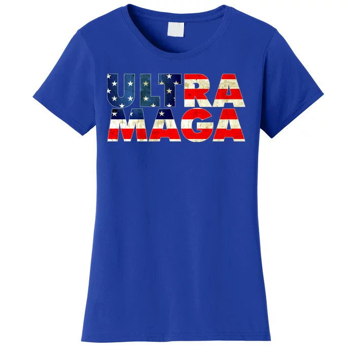 Ultra Maga USA American Flag Women's T-Shirt