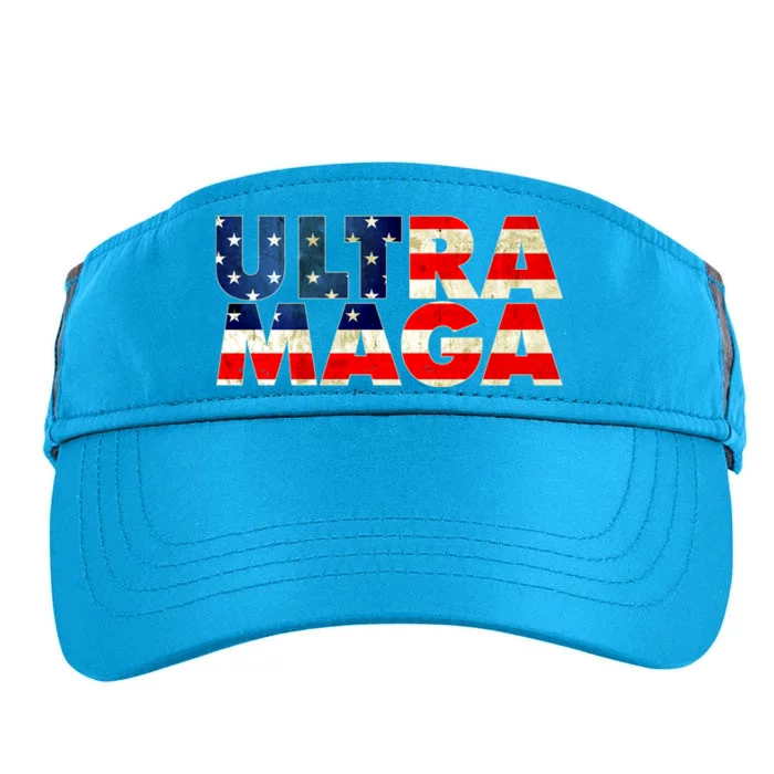 Ultra Maga USA American Flag Adult Drive Performance Visor