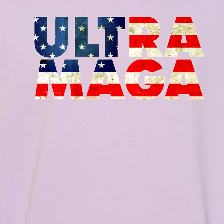 Ultra Maga USA American Flag Garment-Dyed Sweatshirt