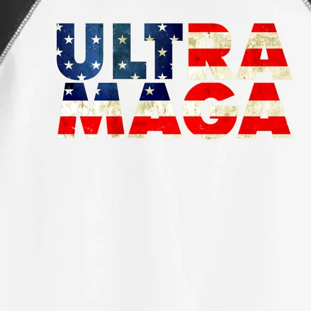 Ultra Maga USA American Flag Toddler Fine Jersey T-Shirt