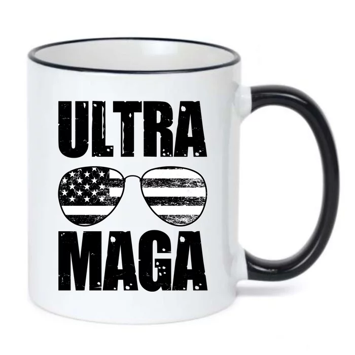 Ultra Maga USA Flag Sunglasses Black Color Changing Mug