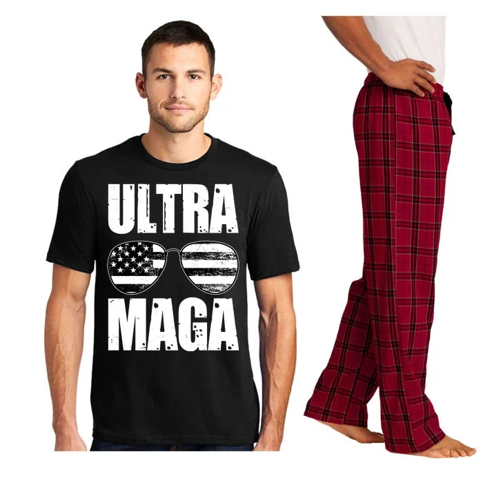 Ultra Maga USA Flag Sunglasses Pajama Set