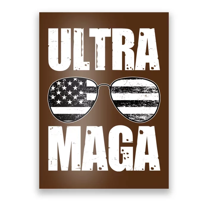 Ultra Maga USA Flag Sunglasses Poster